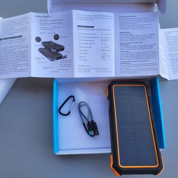 Magnetic Solar Power Bank, PD 18W Fast Charging - Picture 4 of 8